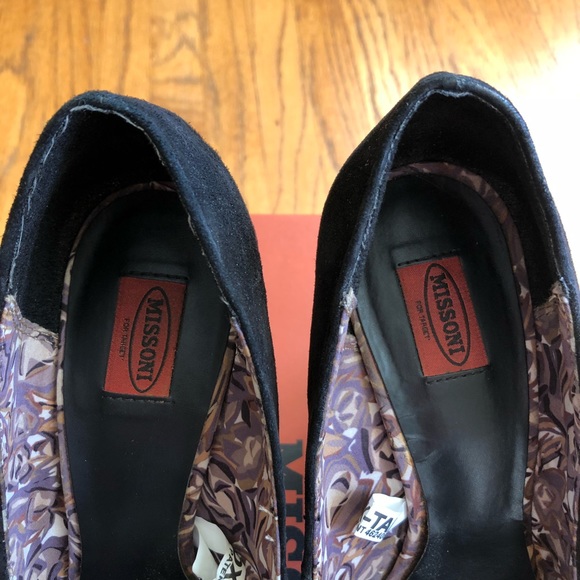 Missoni x Target zig zag black suede pumps sz 7 - Picture 3 of 6